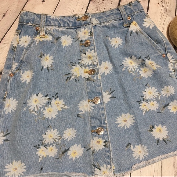 wild fable daisy denim button front skirt - Picture 2 of 7